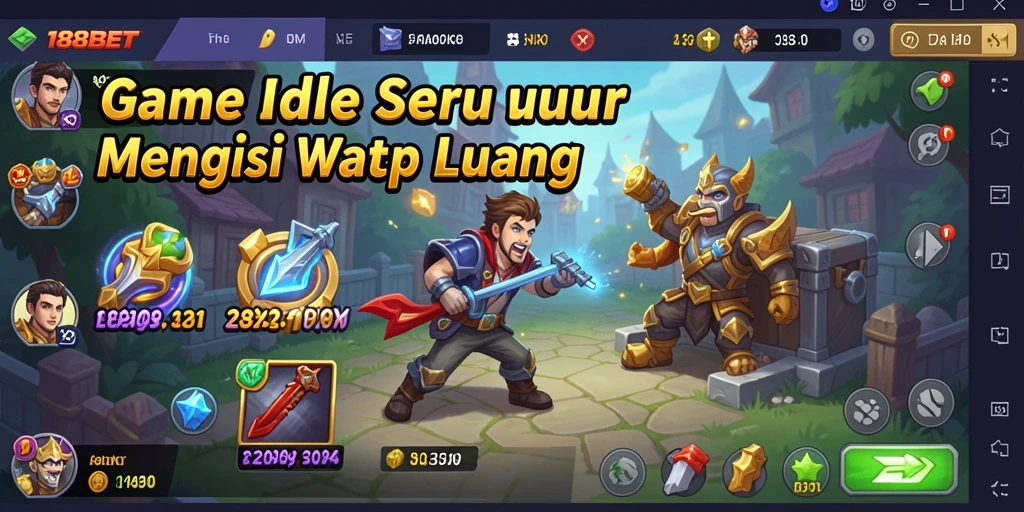 Tampilan gameplay 188BET dengan elemen Idle yang menarik.