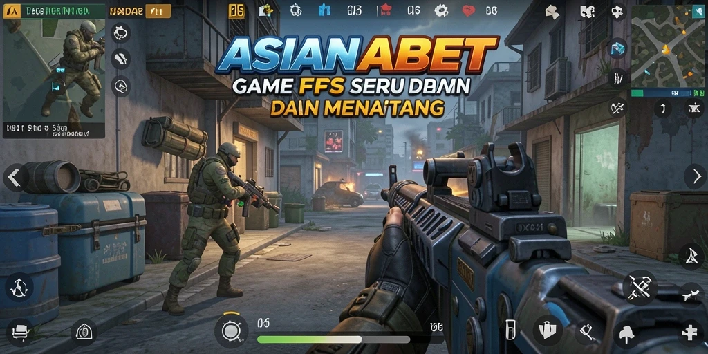 Tampilan gameplay intens dari ASIANABET dalam aksi FPS.