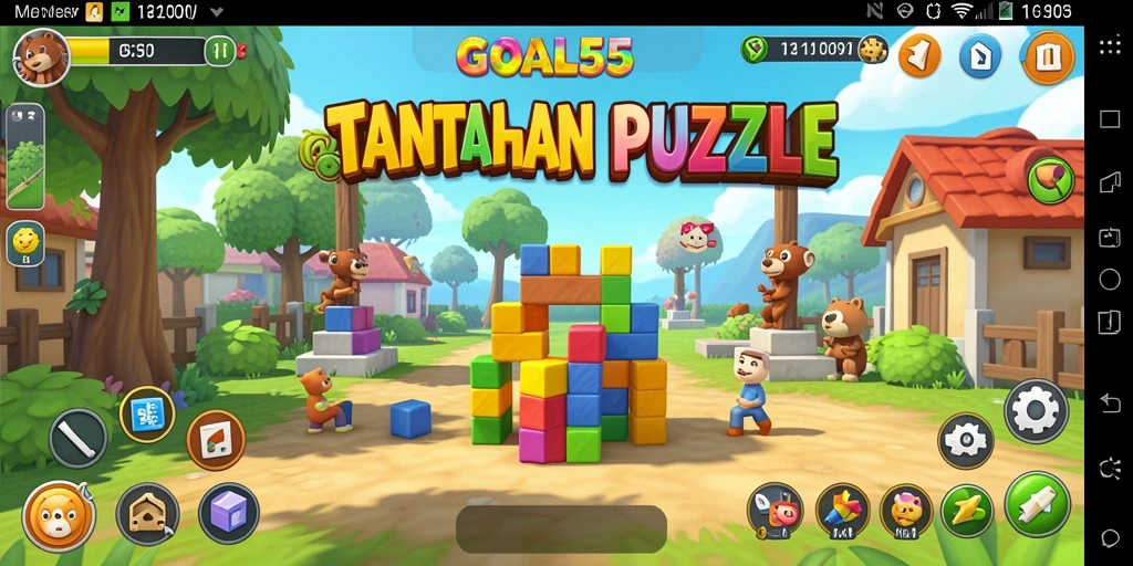 Tampilan gameplay puzzle yang menantang dan menarik.