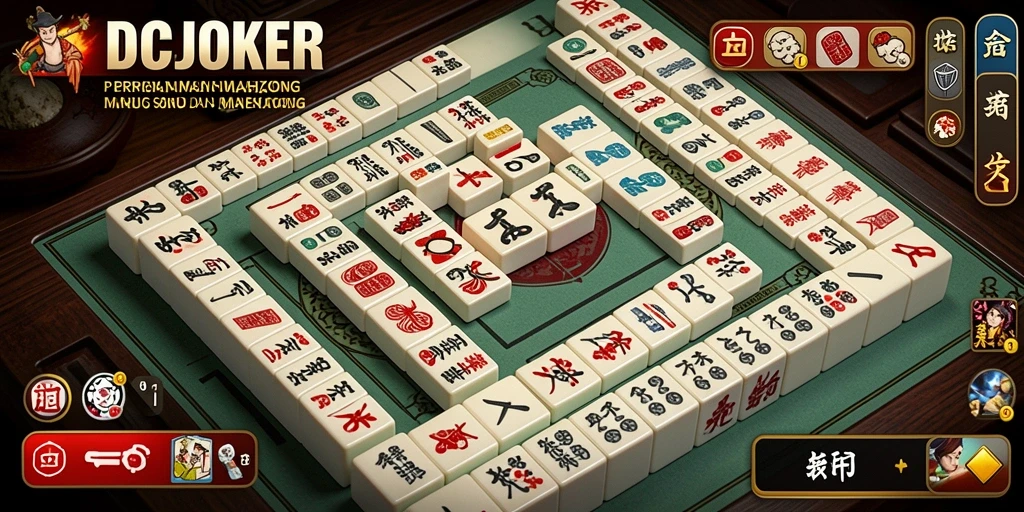 Tampilan gameplay menegangkan dalam permainan Mahjong IDCJOKER.