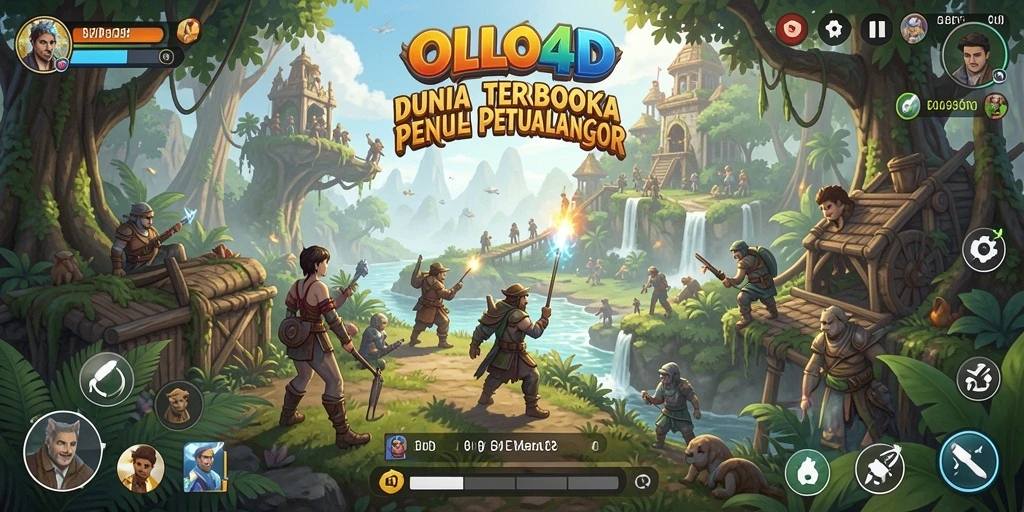 Screenshot OLLO4D menampilkan gameplay seru di dunia terbuka.