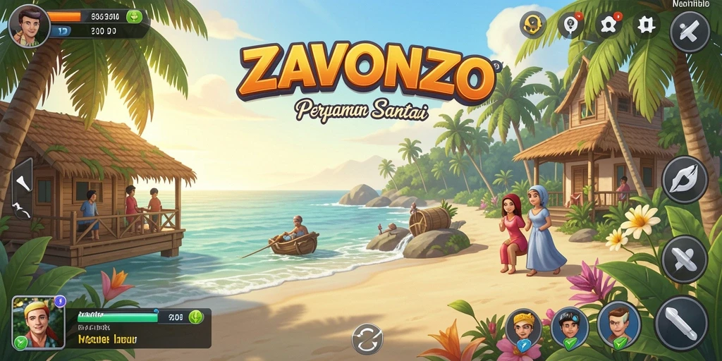 Tampilan gameplay ZAVONZO yang menyenangkan dan santai.